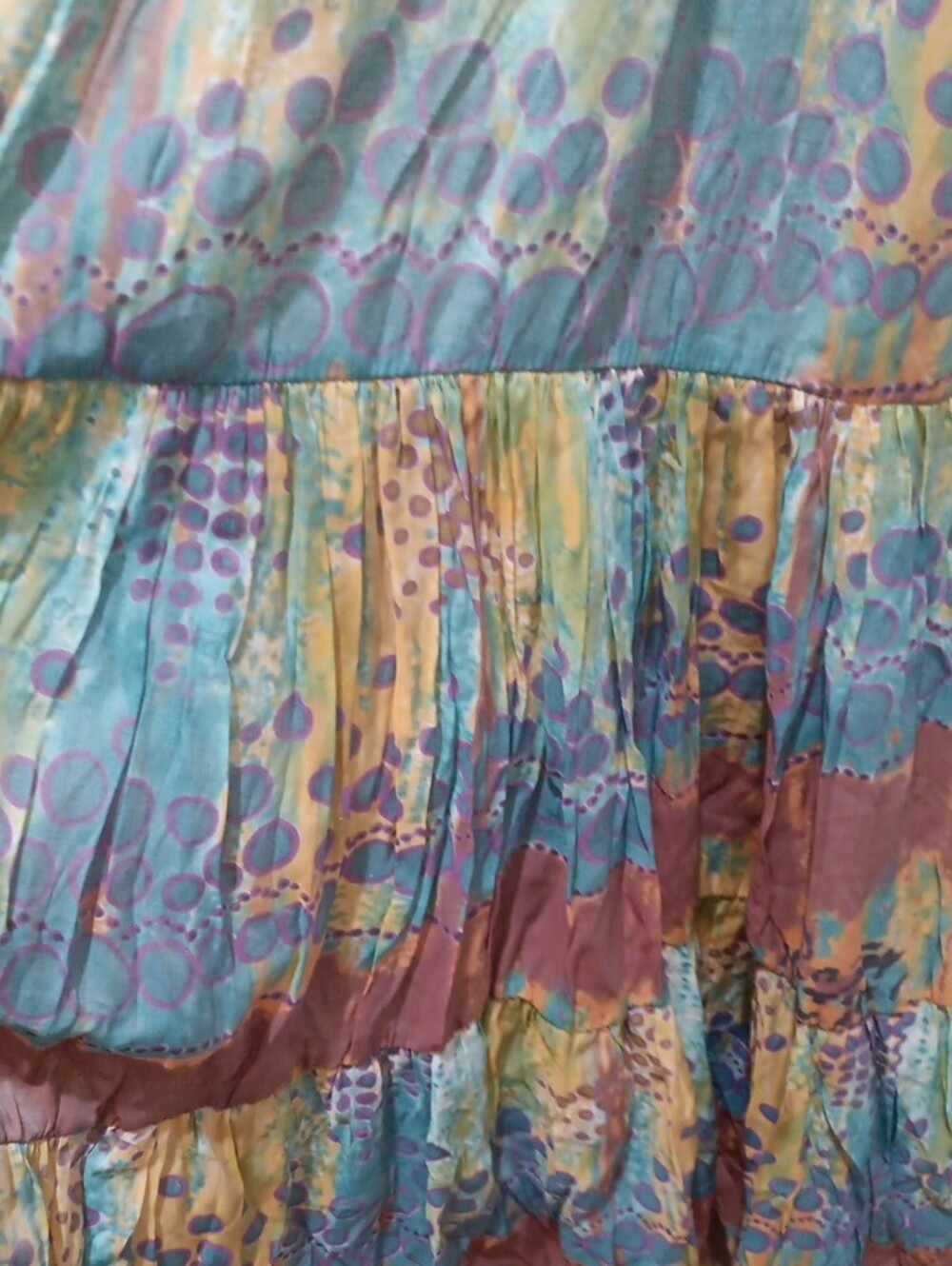 Pastel Multicolor Halter Maxi Dress with Smocked Detail - Picture 4 of 9